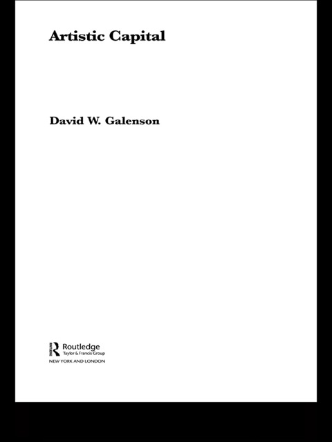 Cover image for book Artistic Capital