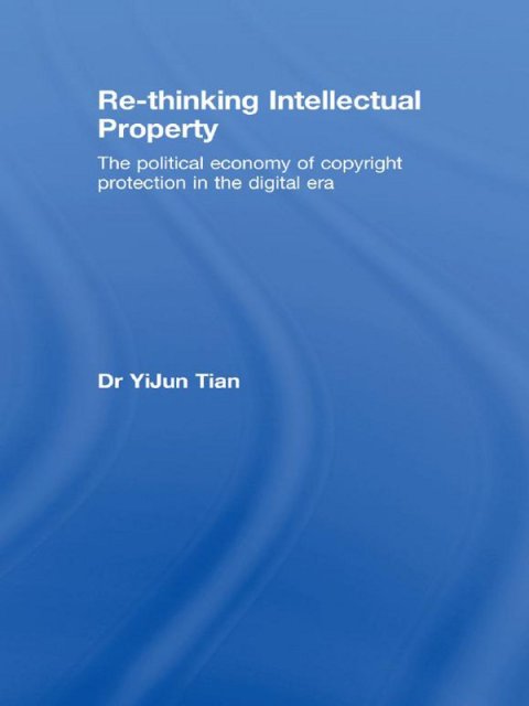 Cover image for book Re-thinking Intellectual Property