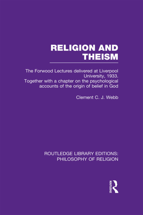Cover image for book Religion and Theism