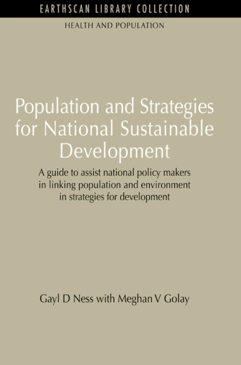 Cover image for book Population and Strategies for National Sustainable Development