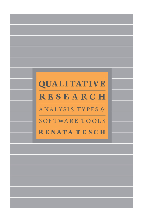 Cover image for book Qualitative Research: Analysis Types and Software