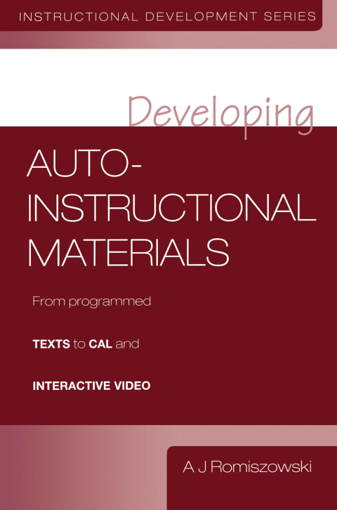 Cover image for book Developing Auto-instructional Materials