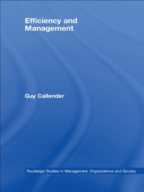 Cover image for book Efficiency and Management