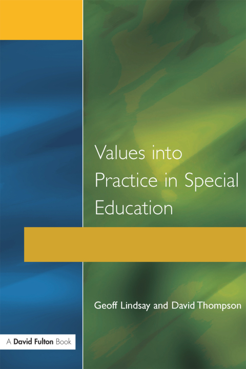 Cover image for book Values into Practice in Special Education