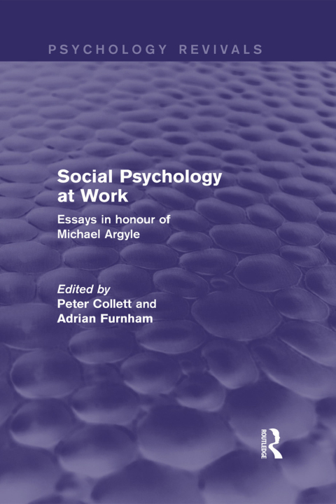 Cover image for book Social Psychology at Work (Psychology Revivals)