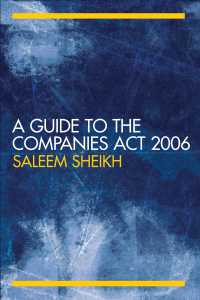 Cover image: A Guide to The Companies Act 2006 1st edition 9781138409200