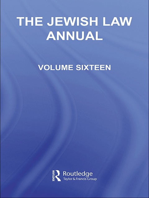 Cover image for book The Jewish Law Annual Volume 16