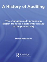 Cover image: A History of Auditing 1st edition 9780415648349