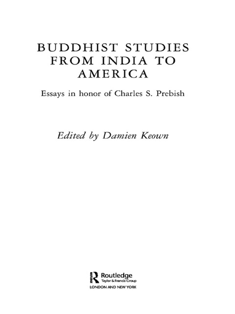 Cover image for book Buddhist Studies from India to America