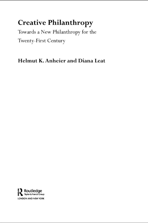 Cover image for book Creative Philanthropy