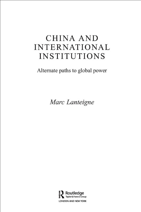 Cover image for book China and International Institutions
