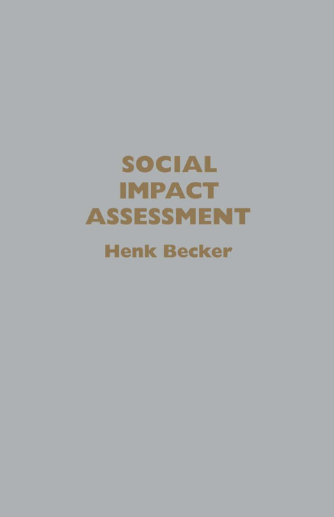 Cover image for book Social Impact Assessment