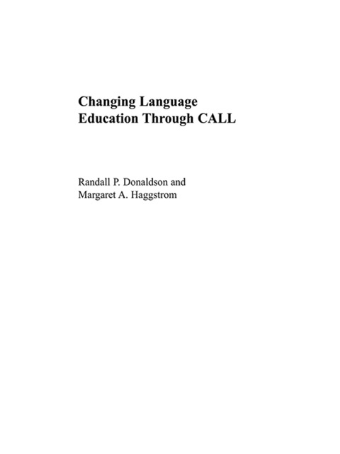 Cover image for book Changing Language Education Through CALL
