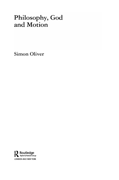 Cover image for book Philosophy, God and Motion