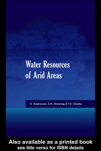 Cover image: Water Resources of Arid Areas: Proceedings of the International Conference on Water Resources of Arid and Semi-Arid Regions of Africa, Gaborone, Botswana, 3-6 August 2004 9780415359139