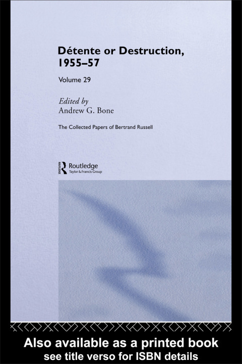 Cover image for book The Collected Papers of Bertrand Russell Volume 29