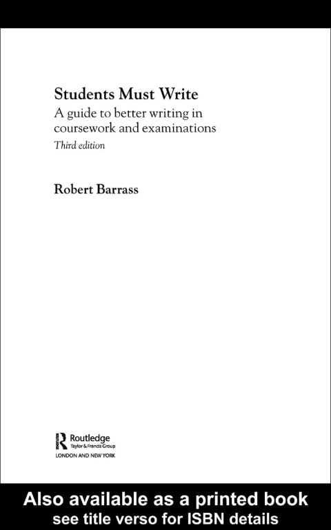 Cover image for book Students Must Write