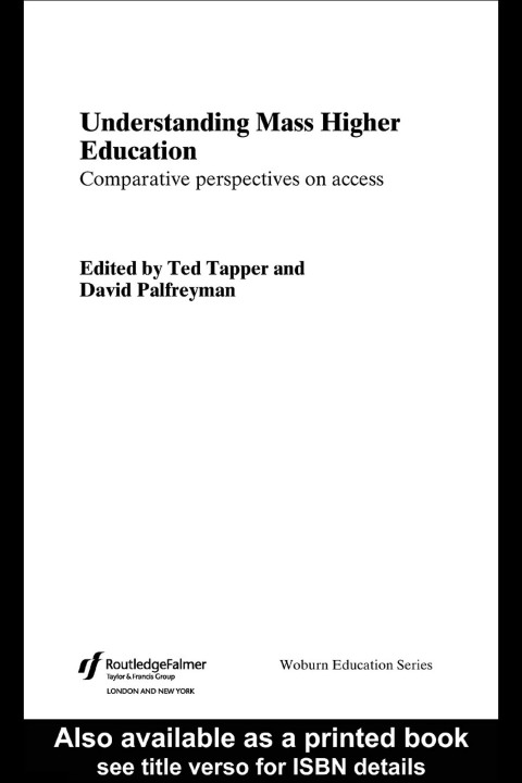 Cover image for book Understanding Mass Higher Education
