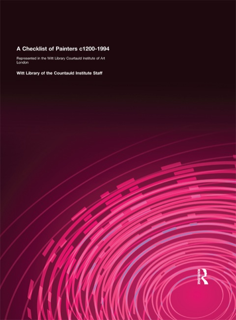 Cover image for book Checklist of Painters from 1200-1994
