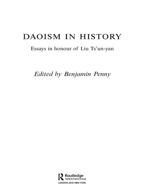 Cover image for book Daoism in History