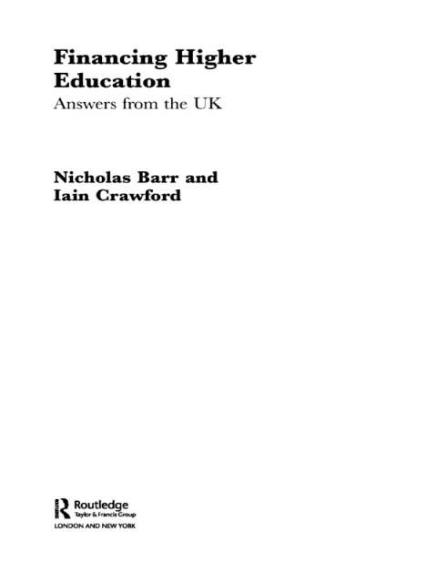 Cover image for book Financing Higher Education