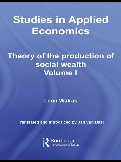 Cover image for book Studies in Applied Economics