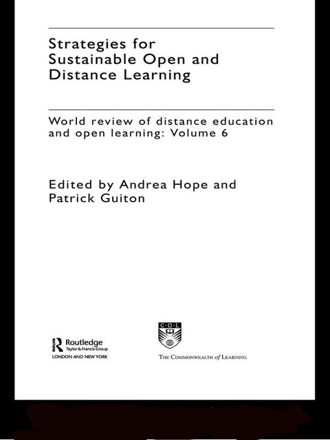 Cover image for book Strategies for Sustainable Open and Distance Learning