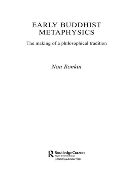 Cover image for book Early Buddhist Metaphysics