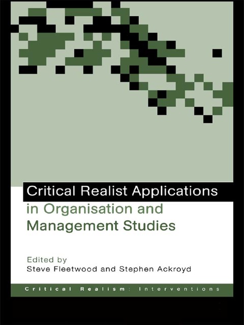 Cover image for book Critical Realist Applications in Organisation and Management Studies