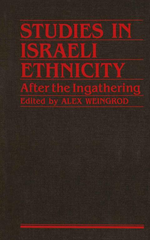Cover image for book Studies Israeli Ethnicity
