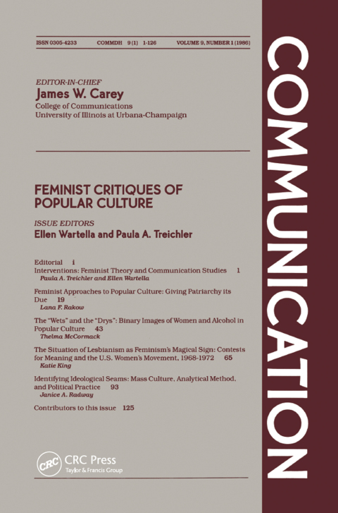 Cover image for book Feminst Critiques of Popular Culture