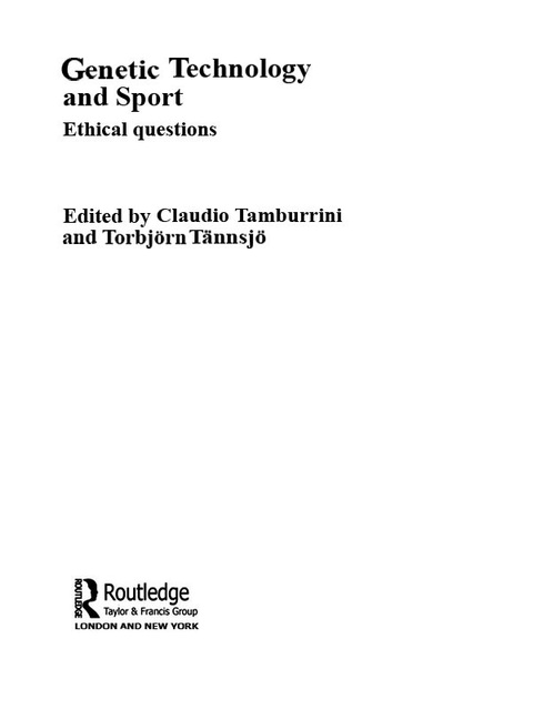 Cover image for book Genetic Technology and Sport