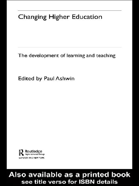 Cover image for book Changing Higher Education