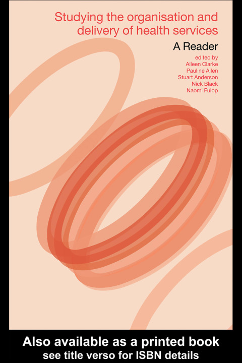 Cover image for book Studying the Organisation and Delivery of Health Services