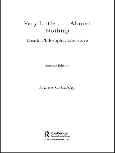 Cover image for book Very Little ... Almost Nothing