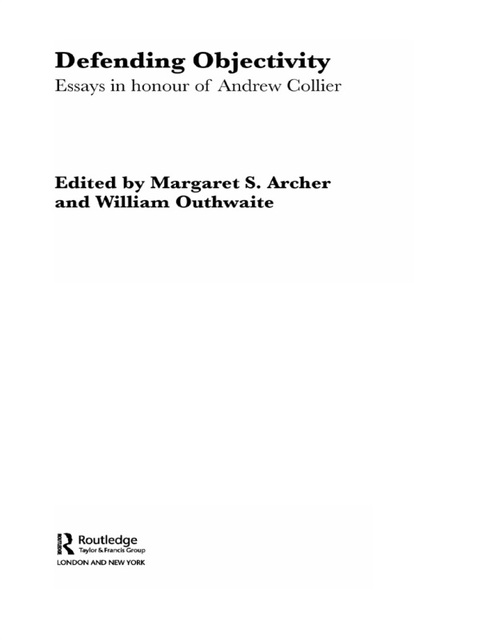 Cover image for book Defending Objectivity