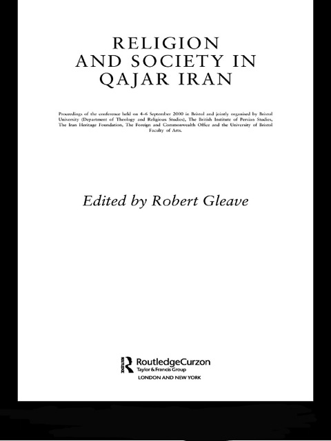 Cover image for book Religion and Society in Qajar Iran