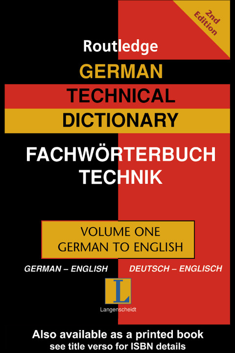 Cover image for book German Technical Dictionary (Volume 1)