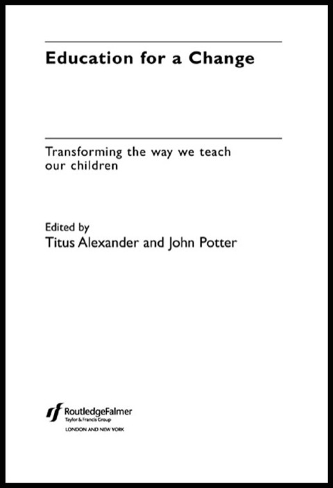 Cover image for book Education for a Change