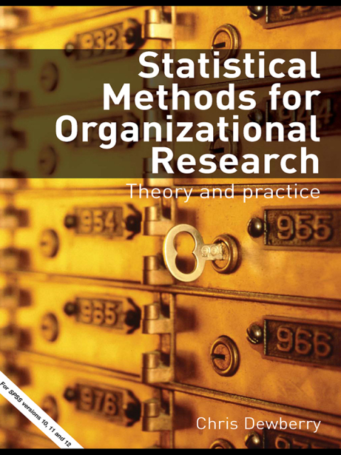 Cover image for book Statistical Methods for Organizational Research