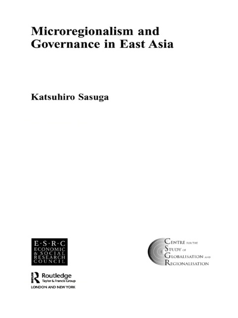 Cover image for book Microregionalism and Governance in East Asia