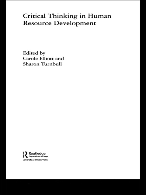 Cover image for book Critical Thinking in Human Resource Development