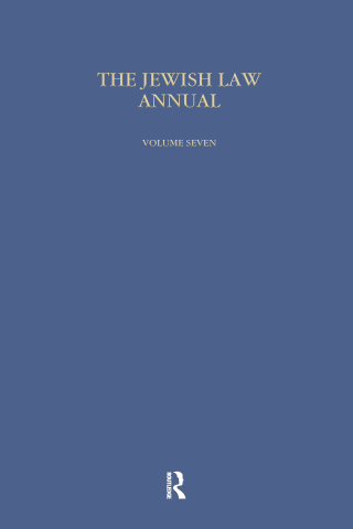 Jewish Law Annual (Vol 7)
