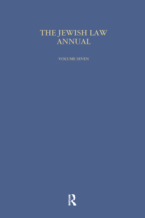 Cover image for book Jewish Law Annual (Vol 7)