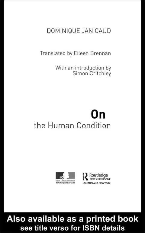 Cover image for book On the Human Condition