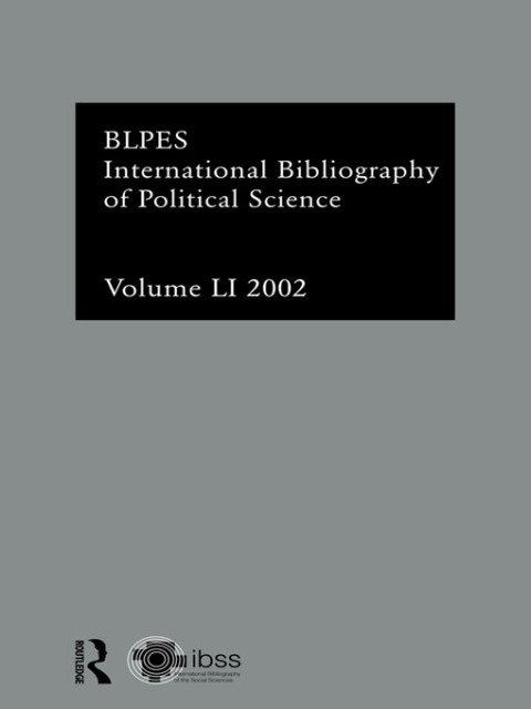 Cover image for book IBSS: Political Science: 2002 Vol.51
