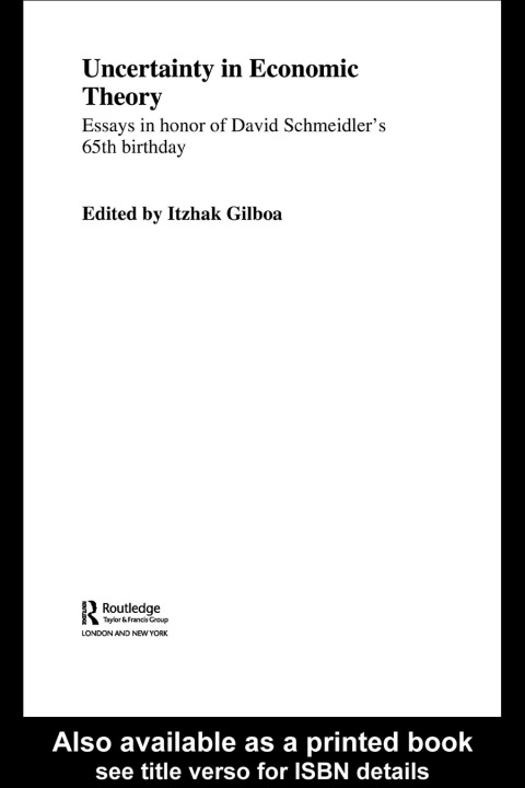 Cover image for book Uncertainty in Economic Theory