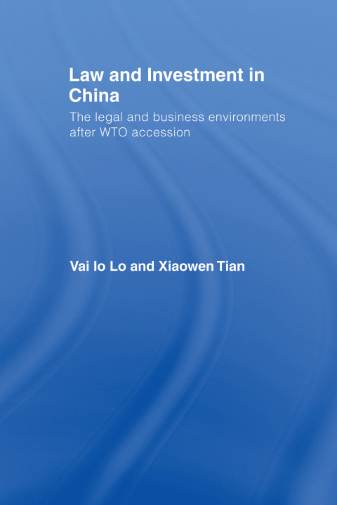 Cover image for book Law and Investment in China