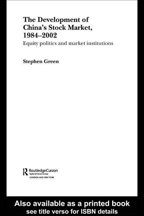 Cover image for book The Development of China's Stockmarket, 1984-2002