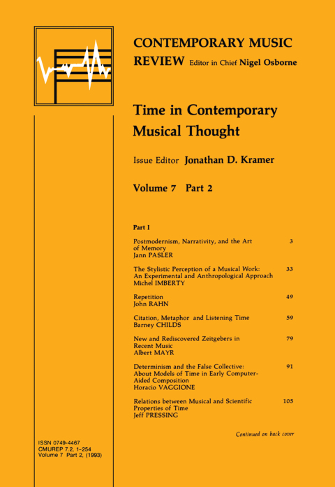 Cover image for book Time in Contemporary Musical Thought